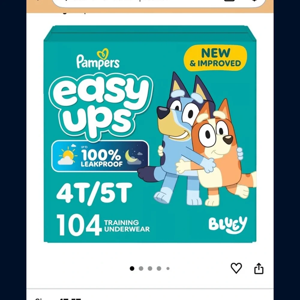 Pampers Easy Ups Training Underwear 4T/5T